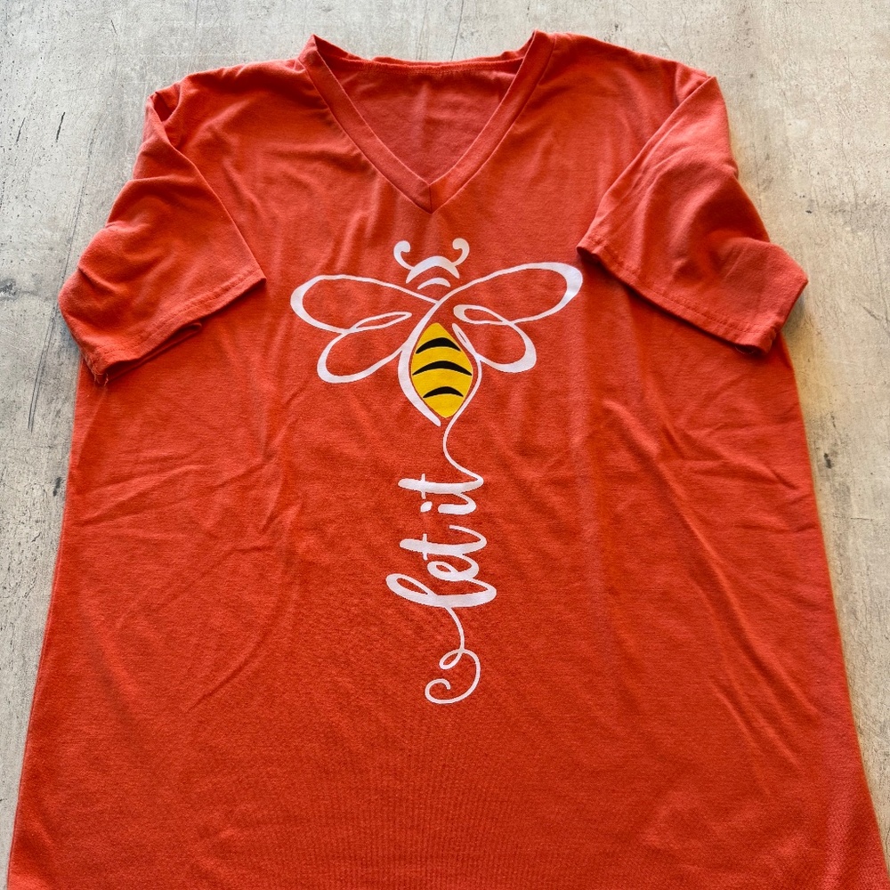 Let it Bee Orange T-Shirt - Women's M
